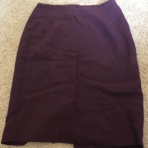 Loft maroon / burgundy pencil skirt 0